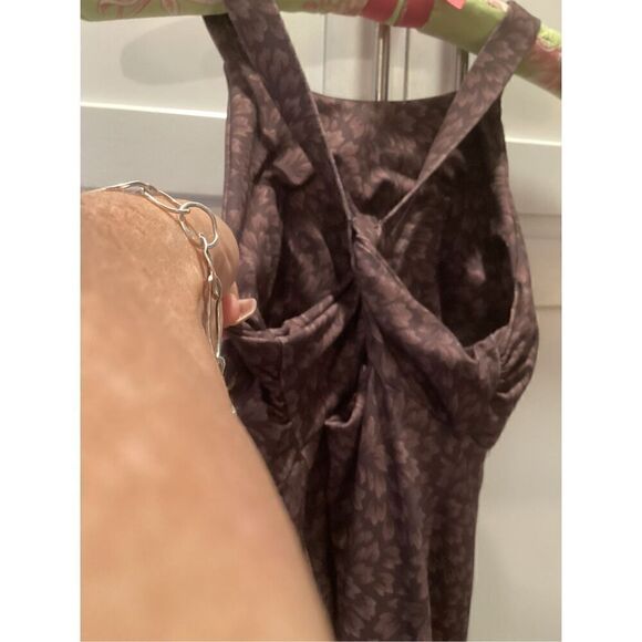 Patagonia Magnolia Spring Dress Sz XS Stretch Brown Built In Bra - Picture 5 of 10
